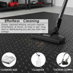 1/8 Inch Thick Large Outdoor Waterproof Rubber Mat with Diamond Plate Design for Home Gym, Dog Crate, Patio, Garage, Balcony