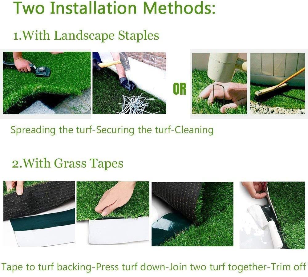 Artificial Grass for Dogs Indoor Outdoor Rug Carpet Customized Sizes Fake Grass for Pets, Realistic Artificial Turf Rug for Patio, Blade Height 1.38 Inch 11Feet X 38Feet