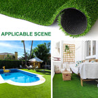 0.7inch Realistic Indoor/Outdoor Artificial Grass/Turf Synthetic Drainage Holes Pet Faux Grass Astro Rug Carpe 6FTX79FT Indoor Outdoor Balcony