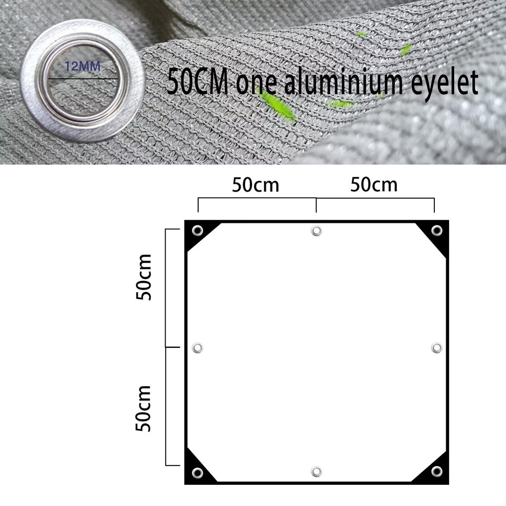 90% Shading Rate 49x56 FT Gray Shade Cloth,UV Resistant Durable Mesh Tarp with Grommets&Reinforced Edges, Shade Net Using for Plants Cover, Greenhouse, Dog Kennel, Patio, Chicken House