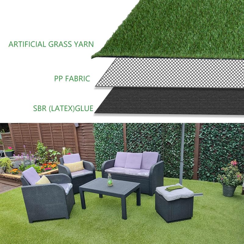 ALTRUISTIC Pet Artificial Grass Mat Customized Sizes,7 x 90 Feet Synthetic Fake Grass Astro Turf Indoor Outdoor Garden Lawn Landscape Faux Grass Rug with Drainage Holes,Puppy Pee Pad for Dogs