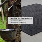 1/8 Inch Thick Large Outdoor Waterproof Rubber Mat with Diamond Plate Design for Home Gym, Dog Crate, Patio, Garage, Balcony