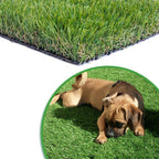 Artificial Grass Turf 11FTX37FT,1,38inch 4 Tone Realistic Synthetic Thick Fake Faux Grass Rug Astroturf Carpet Landscape for Dogs Indoor Outdoor Garden Lawn Mat, with Drainage Holes