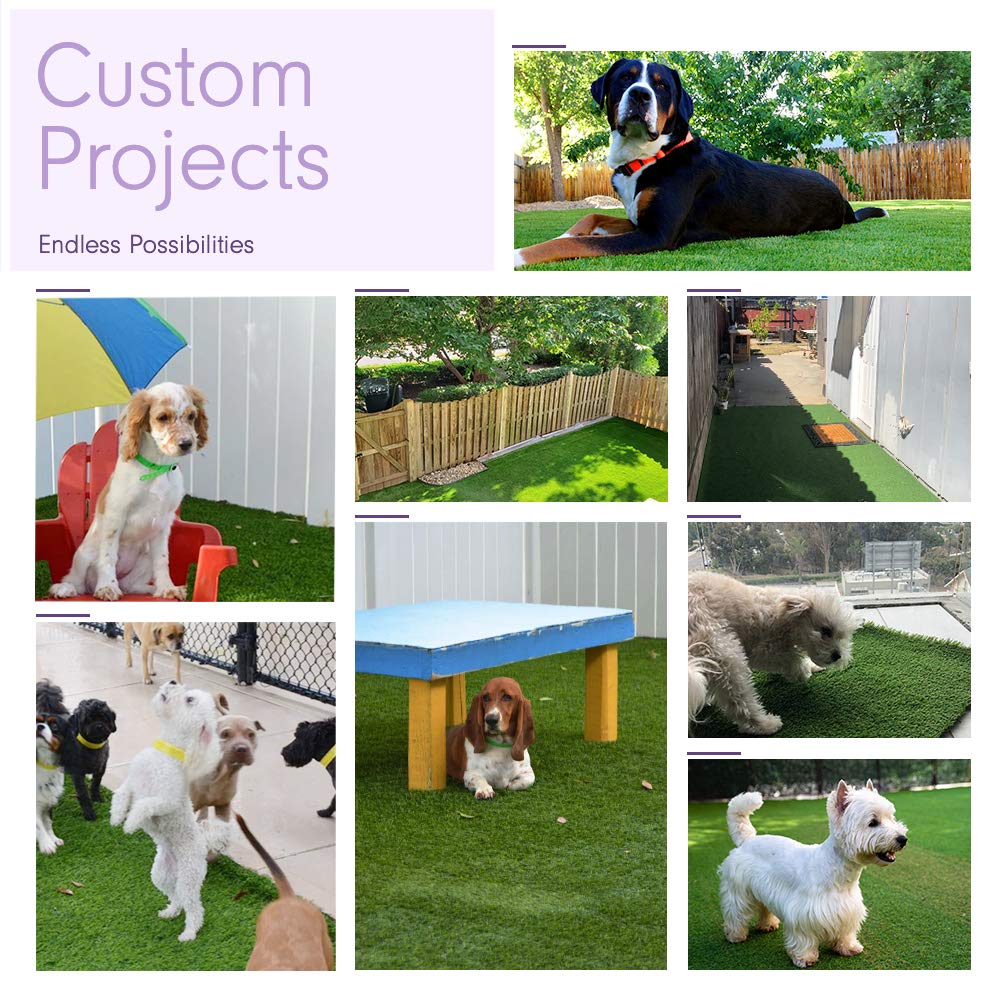 15 x 21 Feet Artificial Grass Mat for Dogs [Deluxe Realistic Synthetic Pet Turf Rug, Fake Grass Carpet for Puppy Potty Training Patch, Indoor or Outdoor Pee Pads]