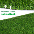0.7inch Realistic Indoor/Outdoor Artificial Grass/Turf Synthetic Drainage Holes Pet Faux Grass Astro Rug Carpe 6FTX79FT Indoor Outdoor Balcony