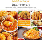 25L Commercial Electric Deep Fryer for Cheese Hot Dogs Sticks Frying Machine, Large Capacity Corn Dog Fryer for Restaurant, Store, Home - Sausage Frying Equipment,220v