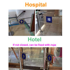 Stainless Steel Universal Supermarket Safety Gate, One-Way Swing Door for Driveway & Pedestrian Use, Ideal for Aisles in Supermarkets, Factories & Parks (100×97 Cm