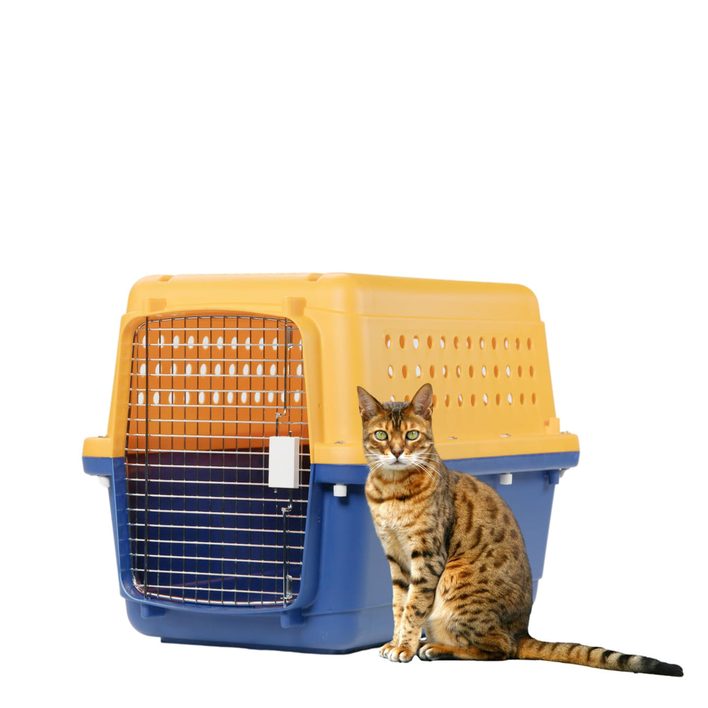 Pet Crate - Durable, Heavy Duty Dog Cat Kennel, Airline Approved Pet Carrier, Pet Palace Dog Kennel, Travel Dog and Cat Crate for Large Dogs Indoor or Outdoor, 7 Sizes