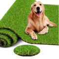 Artificial Grass Turf 8FTX75FT Outdoor Rug 0.8 Inch Fake Grass Rug Realistic Synthetic Turf Mat Drain Holes Artificial Lawn Carpet Pet Dogs Patio Garden Balcony Landscape Green Custom Size