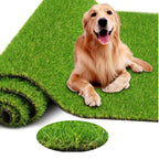 Artificial Grass Turf 8FTX75FT Outdoor Rug 0.8 Inch Fake Grass Rug Realistic Synthetic Turf Mat Drain Holes Artificial Lawn Carpet Pet Dogs Patio Garden Balcony Landscape Green Custom Size