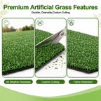 Artificial Turf 7 x 81 ft, Realistic Green Fake Grass with Drainage