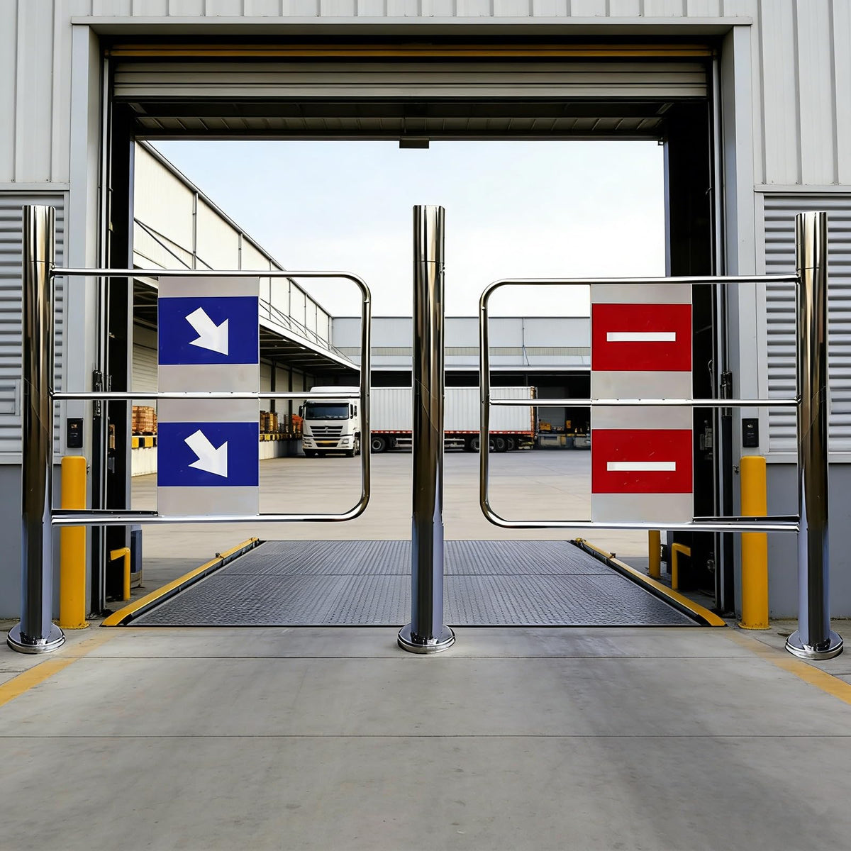Supermarket Safety Gate, One-Way Spring Swing Gate, Stainless Steel Automatic Closure for Library & Store, 200cm/78.7in Entrance/Exit Device,150cm/59in