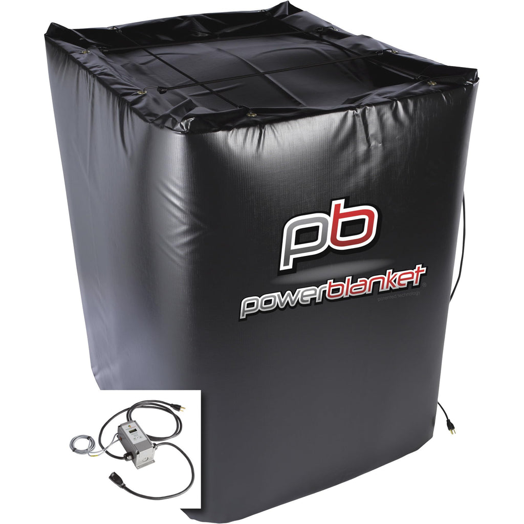 Powerblanket TH275 Insulated IBC Storage Tote Heater, 1440W with Adjustable Thermostat Controller, Fits 275-Gallon Containers, Black (Pack of 2)