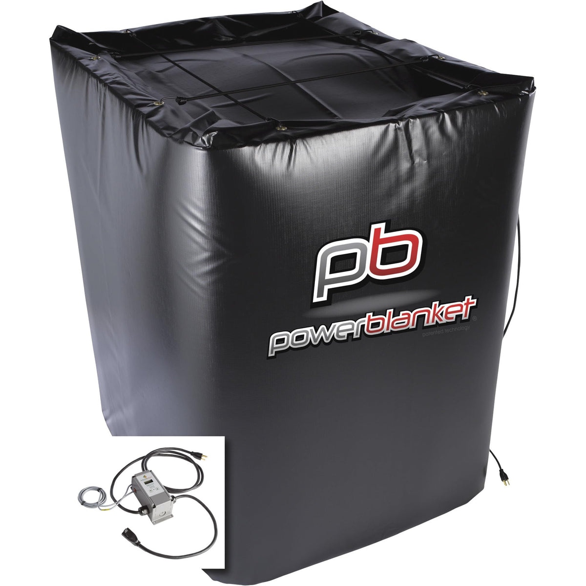 Powerblanket TH275 Insulated IBC Storage Tote Heater, 1440W with Adjustable Thermostat Controller, Fits 275-Gallon Containers, Black (Pack of 2)
