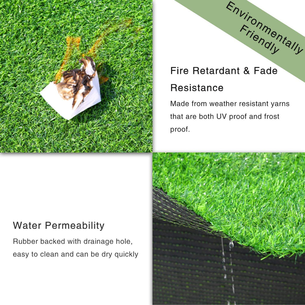 Artificial Grass for Dogs Indoor Outdoor Rug Carpet Customized Sizes Fake Grass for Pets, Realistic Artificial Turf Rug for Patio, Blade Height 1.38 Inch 11Feet X 38Feet