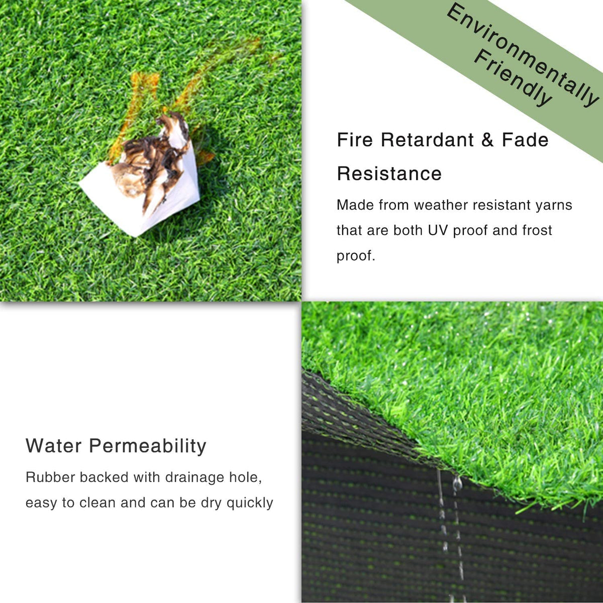 Artificial Grass for Dogs Indoor Outdoor Rug Carpet Customized Sizes Fake Grass for Pets, Realistic Artificial Turf Rug for Patio, Blade Height 1.38 Inch 11Feet X 38Feet