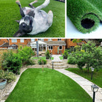 ALTRUISTIC High Density Artificial Grass Turf 5FTX68FT,PU Backing 38mm Pile Height Thick Realistic Synthetic Grass,4-Tone/Soft Indoor Outdoor Fake Faux Grass Rug Mat Lawn Garden Patio Landscape Dog