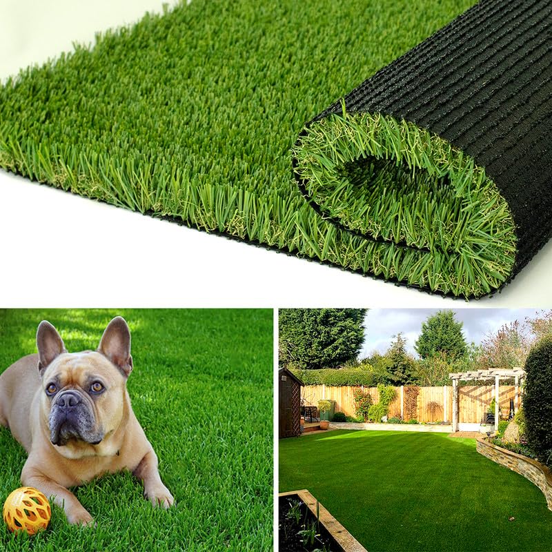 ALTRUISTIC High Density Artificial Grass Turf 5FTX68FT,PU Backing 38mm Pile Height Thick Realistic Synthetic Grass,4-Tone/Soft Indoor Outdoor Fake Faux Grass Rug Mat Lawn Garden Patio Landscape Dog