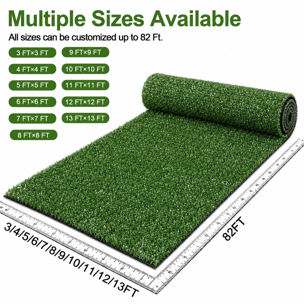 Artificial Turf 7 x 81 ft, Realistic Green Fake Grass with Drainage