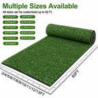 Artificial Turf 7 x 81 ft, Realistic Green Fake Grass with Drainage