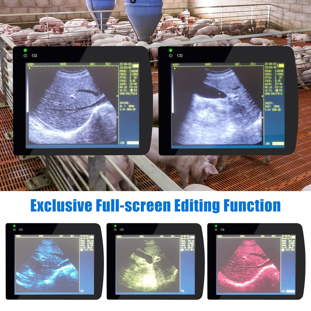 2026 Veterinary Ultrasound Machine for Pregnancy 5.7” HD Display Beginner Vet Handheld Scanner for Cattle, Horse, Pigs, Sheep, Cats, Dogs, Rabbit, Fish