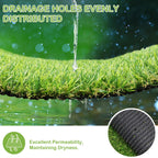 Artificial Turf Grass 13 FT × 42 FT, Realistic Fake Grass Rug with Drainage, 0.8" Height Outdoor Indoor Synthetic Grass Carpet Mat for Dogs, Balcony, Patio, Backyard, Customized