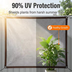 90% Shading Rate 49x56 FT Gray Shade Cloth,UV Resistant Durable Mesh Tarp with Grommets&Reinforced Edges, Shade Net Using for Plants Cover, Greenhouse, Dog Kennel, Patio, Chicken House
