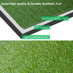 Artificial Synthetic Grass Turf 10FTx55FT(550 Square FT) 0.8" Pile Height Indoor Outdoor Pet Dog Fake Grass Turf with Drainage Holes for Garden Backyard Balcony Patio Landscape Lawn