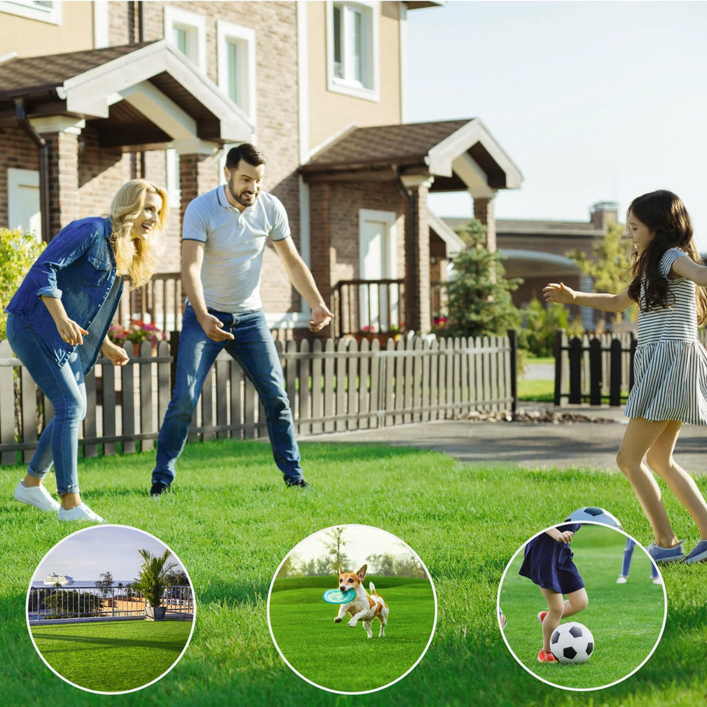Artificial Turf Grass 13 FT × 42 FT, Realistic Fake Grass Rug with Drainage, 0.8" Height Outdoor Indoor Synthetic Grass Carpet Mat for Dogs, Balcony, Patio, Backyard, Customized