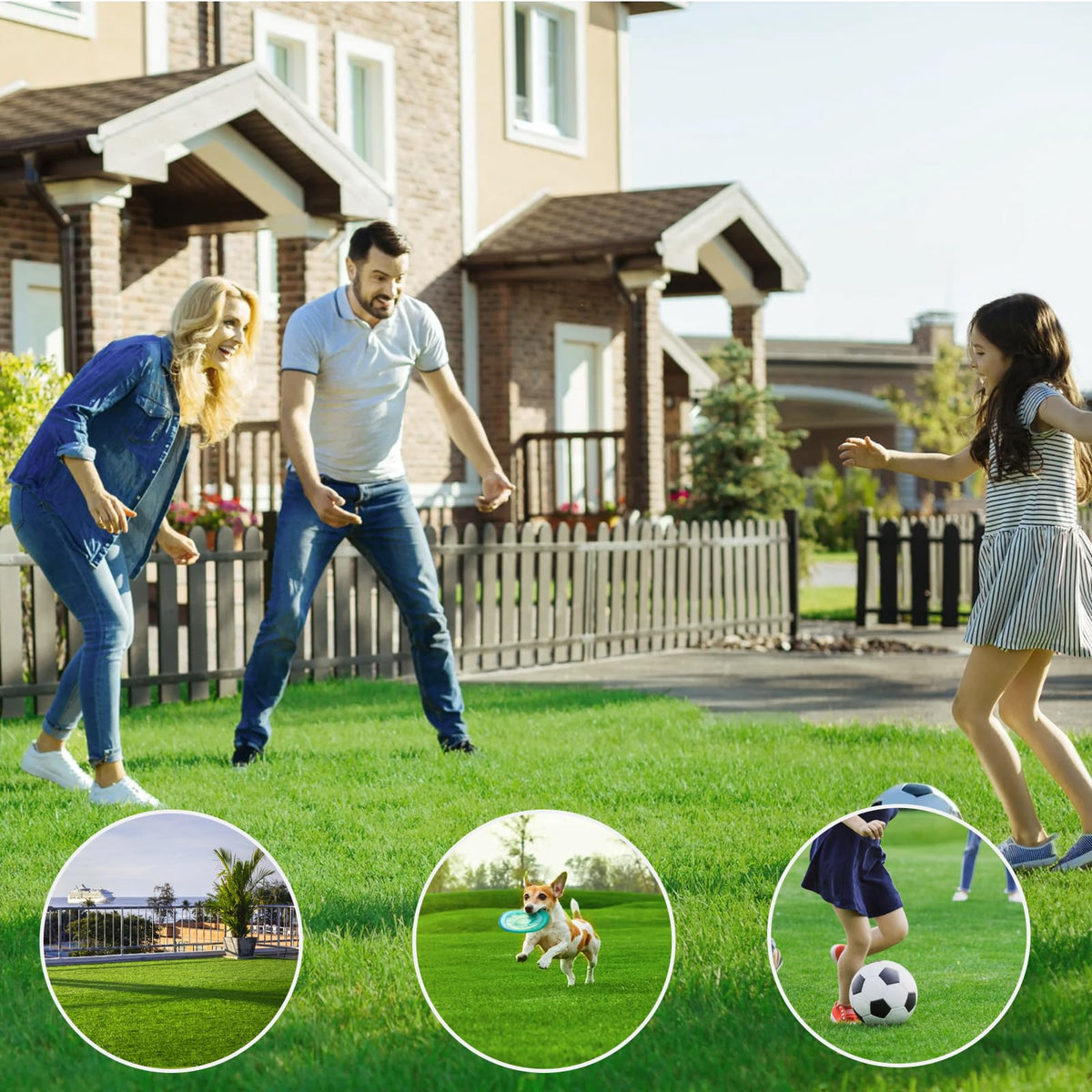 Artificial Turf Grass 13 FT × 42 FT, Realistic Fake Grass Rug with Drainage, 0.8" Height Outdoor Indoor Synthetic Grass Carpet Mat for Dogs, Balcony, Patio, Backyard, Customized