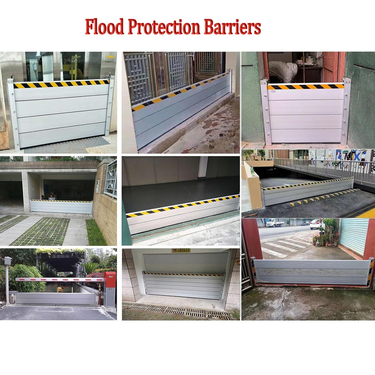 Reusable Metal Aluminum Flood Barriers/Gates for Home Doors, 2ft - 15.7ft Long Flood Prevention Barrier Water Stopper Shield,for Outside/Indoor/Garage Door/Basement/ (Color : L 380cm(12.5ft