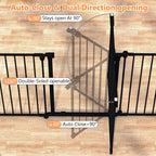 199" Extra Wide Baby Gate, Play Yard Child Safety Gate, Dog Gates with Auto-Close Door, Double Locking System for The House Doorways, Fireplace, Kitchen, 8-Panels, 30" Tall