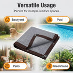 90% Shading Rate 49x56 FT Gray Shade Cloth,UV Resistant Durable Mesh Tarp with Grommets&Reinforced Edges, Shade Net Using for Plants Cover, Greenhouse, Dog Kennel, Patio, Chicken House