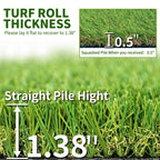 Artificial Grass Rug Indoor Outdoor, 13ft x 25ft (325 Square FT) Realistic Thick Synthetic Fake Grass Mat for Dogs, Garden Lawn Landscape Patio Grass