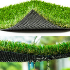 Artificial Grass Synthetic Thick Fake Grass Rug 8 FT x 47 FT, FREADEM Dog Artificial Turf Grass Mat with Drainage, for Outdoor Lawn, Garden, Patio, Landscape, Balcony, Pet Mat, 1.38" Pile Height