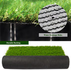 Artificial Grass for Pet Dogs 11' x 34', FREADEM Thick Synthetic Fake Grass Turf with Drain Holes, Indoor Outdoor Lawn Landscape for Gym Patio Balcony Playground Backyard, Height 1.38 Inch, Customized