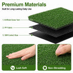 Artificial Turf 7 x 81 ft, Realistic Green Fake Grass with Drainage