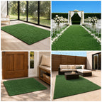 Artificial Turf 7 x 81 ft, Realistic Green Fake Grass with Drainage