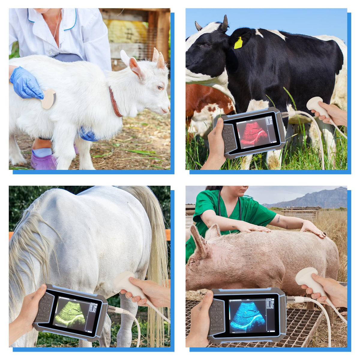 2026 Veterinary Ultrasound Machine for Pregnancy 5.7” HD Display Beginner Vet Handheld Scanner for Cattle, Horse, Pigs, Sheep, Cats, Dogs, Rabbit, Fish