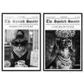 Art Remedy Dog Glam Cover Framed Acrylic Print Fashion Wall Art, Black Frame, 30 x 45, Set of 2