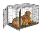 MidWest Homes for Pets Double Door iCrate Starter Kit, 42-inch Dog Crate Bundle for Large Dogs, Includes Cage, Pet Bed, 2 Bowls and Privacy Cover