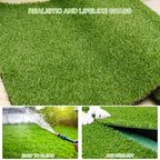 Artificial Turf Grass 13 FT × 42 FT, Realistic Fake Grass Rug with Drainage, 0.8" Height Outdoor Indoor Synthetic Grass Carpet Mat for Dogs, Balcony, Patio, Backyard, Customized