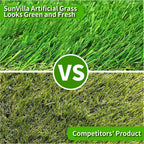Artificial Grass Rug Indoor Outdoor, 13ft x 25ft (325 Square FT) Realistic Thick Synthetic Fake Grass Mat for Dogs, Garden Lawn Landscape Patio Grass