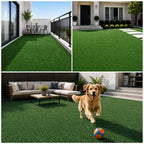 Artificial Turf 7 x 81 ft, Realistic Green Fake Grass with Drainage